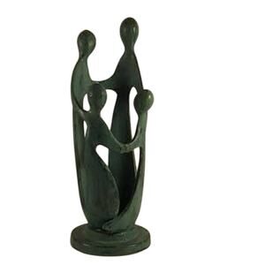 Vintage Minimalistic Metal "Family of Four Circle"